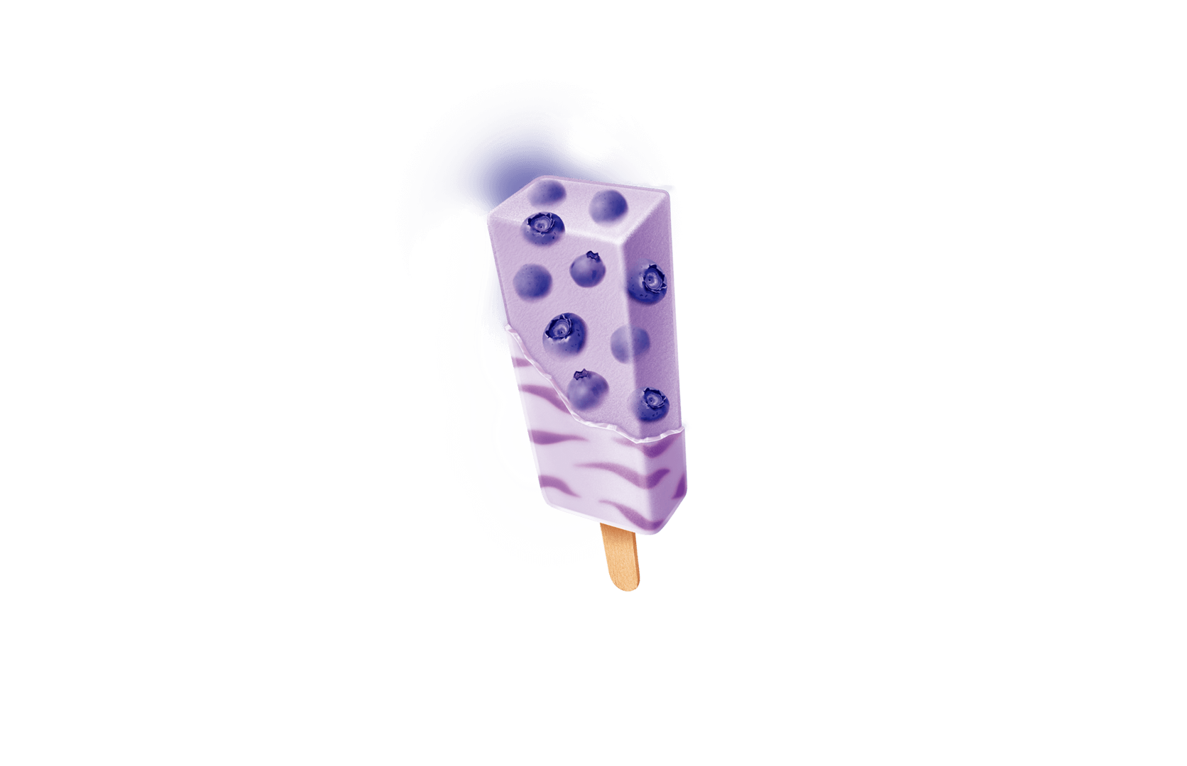 BLUEBERRY ICE MILK WITH BLUEBERRY SAUCE